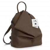 Rucsac dama din piele naturala DiAmanti Zanella Taupe Scuro